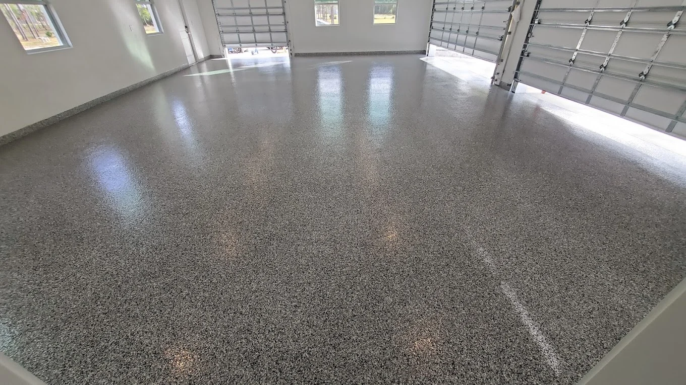 Flake Epoxy Garage Floor, Residential project by Floor Kings Epoxy on the Treasure Coast